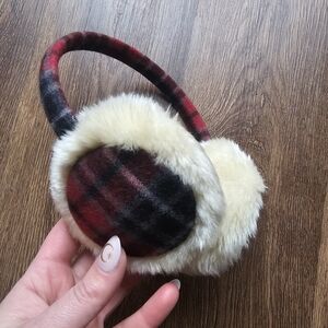 Vintage Woolrich Ear Muffs Plaid Red
